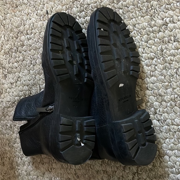 Lauriston Aquatalia Weatherproof Bootie Ankle Boot In Black Leather - Picture 4 of 4